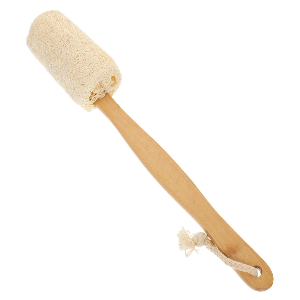 Long Handle Back Scrubber Loofah Shower Brush for Elderly Gentle Skin Exfoliation Bath Tool