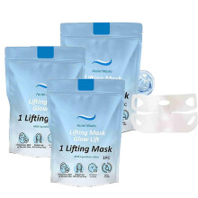 Chin Lifting Mask Double Chin Reducer with Hyaluronic Acid V Line Face Lift Strap 3pcs