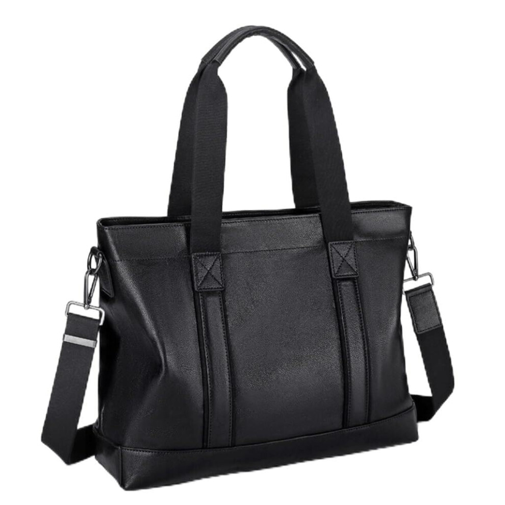 Leather Laptop Bag For Men 15.6 Inch Cowhide Business Briefcase With Laptop Protection Compartment 9771547012108