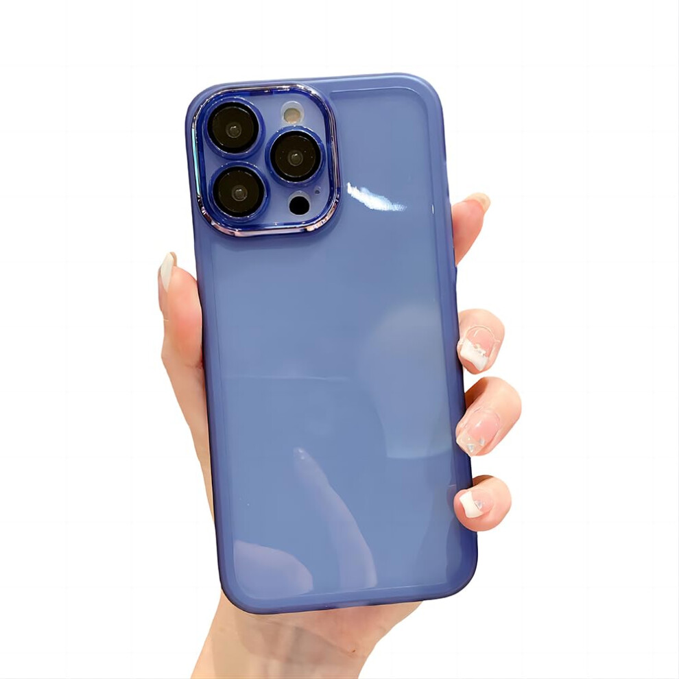 Luxury Electroplated Case For Iphone 15 Plus Shockproof Slim Design With Raised Camera Protection Blue 9771547561309