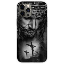 Case for iPhone 16 Pro Max Christian Jesus Christ with Thorns Cross Design Shockproof Slim Protective Cover