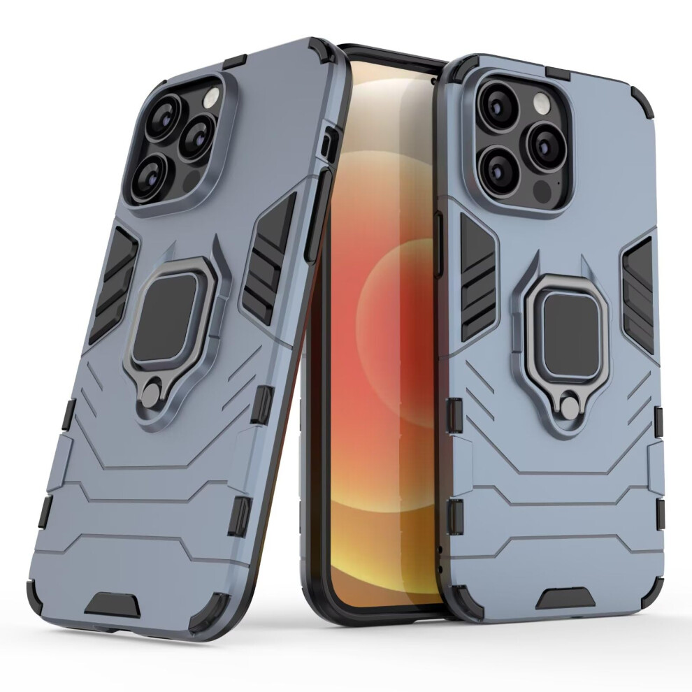 Shockproof Case With 360 Ring Kickstand And Magnetic Car Mount, Military Grade Armor Coverâ For Vivo T2 5G Blue 9771547833147
