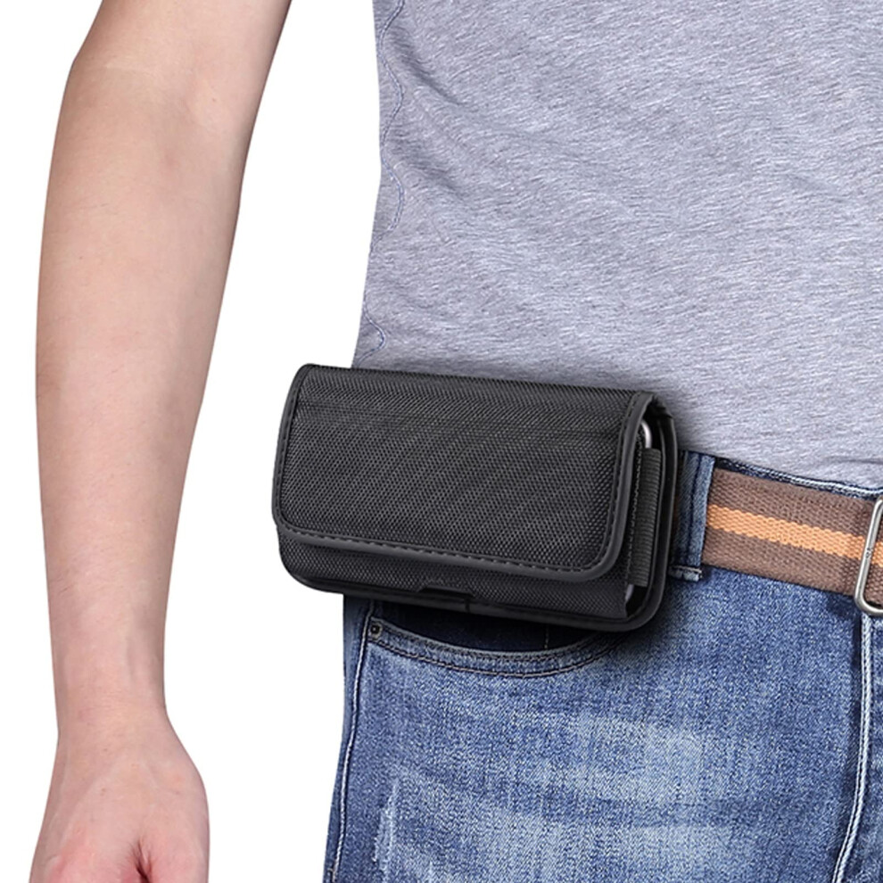 Heavy Duty Nylon Cell Phone Holster Belt Clip Case For Galaxy S23+ S22+ S21+ Note 20 And Iphone 14 Pro Max 9092120816495