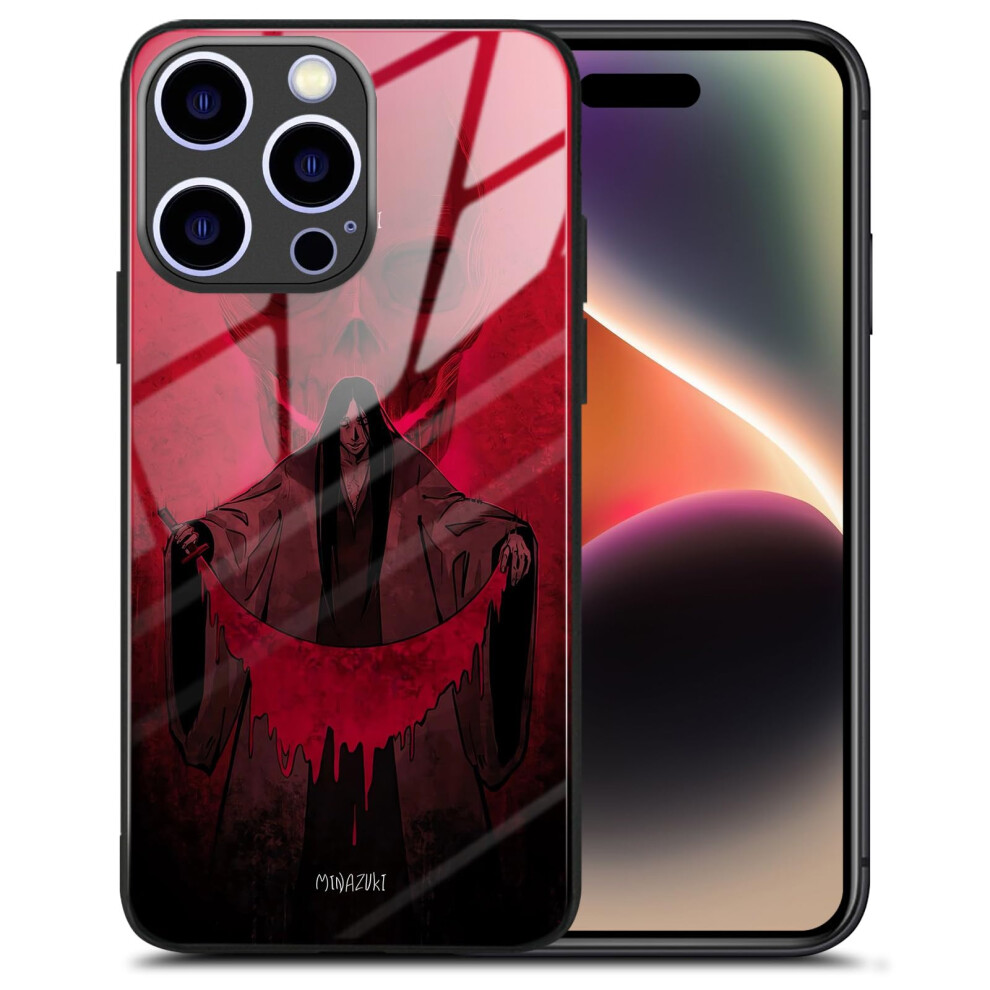 Anime Iphone Case For Iphone 15, Japanese Manga Design, Shockabsorbing Silicone Frame, Scratchresistant Glass Back Black 9330225961000