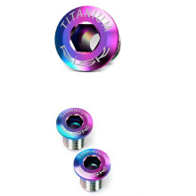 RISK 4pcs Road Bicycle Disc Kit Screws Titanium Alloy Chainring Bolts for Road Bikes 5800 UT6800 R8000 DA9000 R9100