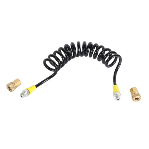 Dual Female Connector High-Pressure Spring Hose with Quick Connect Couplings 63Mpa M10x1 Thread Detachable Structure 1