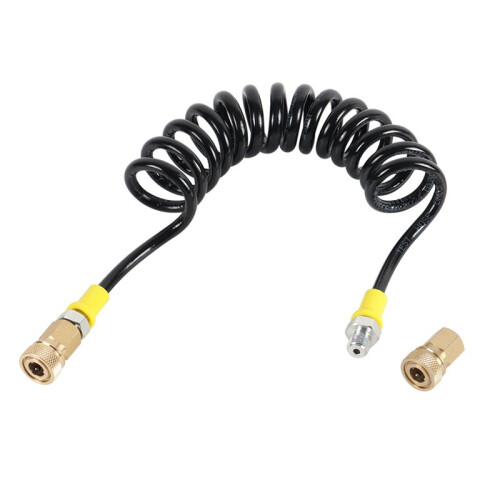 Dual Female Connector High-Pressure Spring Hose with Quick Connect Couplings 63Mpa M10x1 Thread Detachable Structure 2