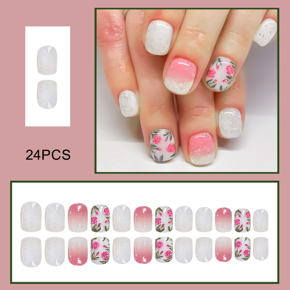 Reach-Tools Shiny Square Press-On Nails, Long-Lasting Diy
