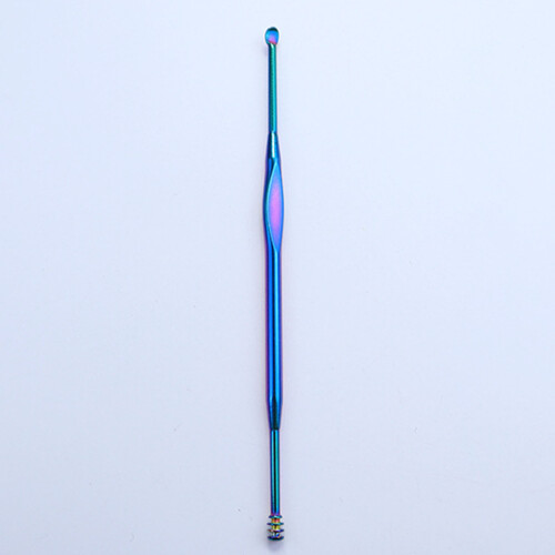 (Color Titanium) Double-End Ear Wax Cleaner Tool - 50 Char