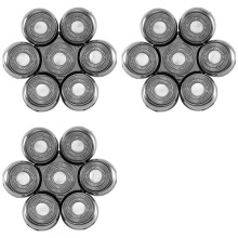 3X Replacement Cutter for Electric Shaver for Men Beard Trimmer Wet and Dry 7D Floating Heads Blade Silver