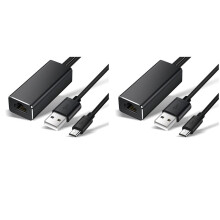 2X Adapter Micro-USB Ethernet 10/100Mbps dla Fire TV Stick Karta Sieciowa USB na RJ45 USB dla dla Chromecast Gen 2 1 Ultra