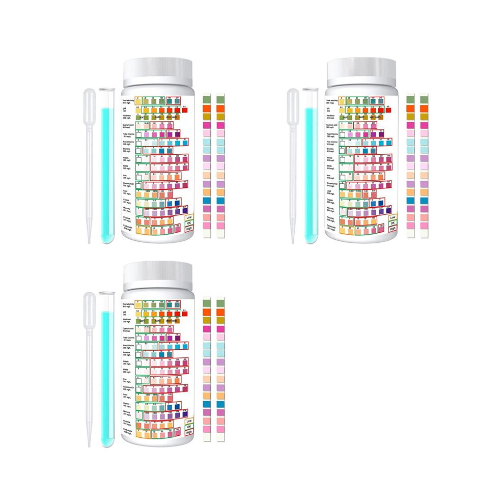 16 In 1 Water Testing Kits For Drinking Water- Home Water Test Kit,Water Quality Measurement Kits (300Pcs Test Strips ) 6031550425092