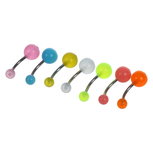 7 pz Glow in the Belly scuro Anelli Piercing