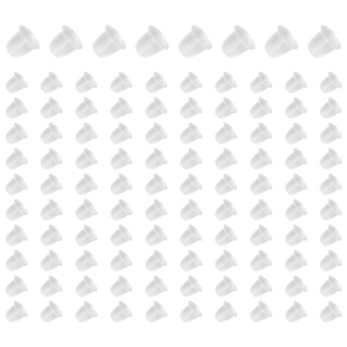 300 Pcs Replacement Clear Soft Plastic Earring Back Caps