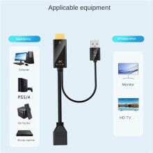 10X -Compatible Male to Female Converter Cable 4K@60Hz -Compatible to DP Converter Adapter Cable