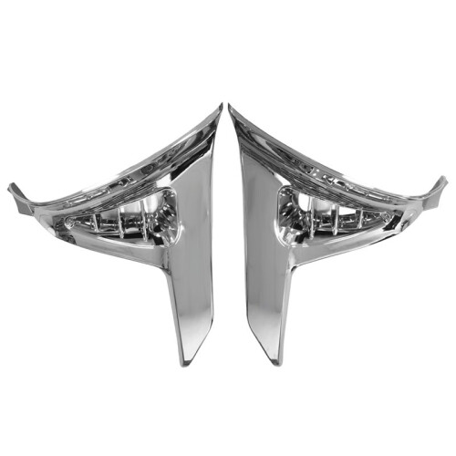 1Pair Chrome Battery Box Protector Covers for  Goldwing GL1800 2001-2010 Motorcycle Fairing Side Battery Box Shell