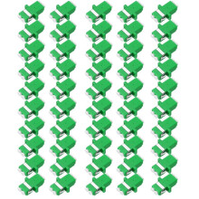 50pcs LC-LC APC Coupler Fiber Optic Connector Adapter LC/APC SM Flange Single-Mode Duplex