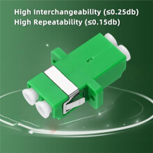 50pcs LC-LC APC Coupler Fiber Optic Connector Adapter LC/APC SM Flange Single-Mode Duplex
