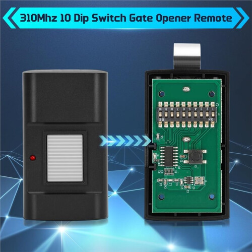 For 1050 Linear  Multicode Garage Door Remote Keypad Universal,310MHz 10 DIP Linear Gate Opener Remote 2