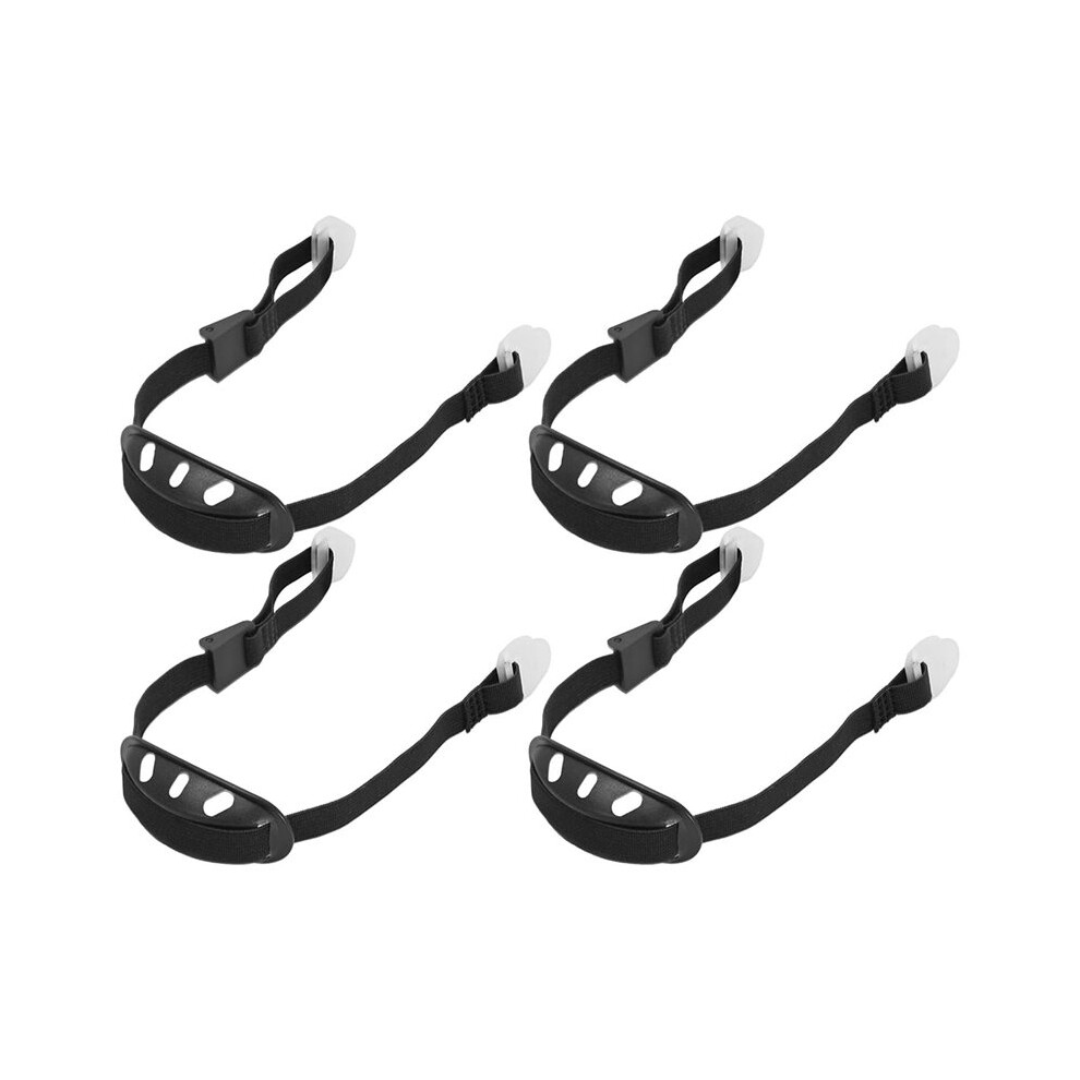 Universal Helmet Chin Strap, Black Elastic Chin Strap And Multi-Point Adjustable Chin Cup 4Pcs 6033986740718