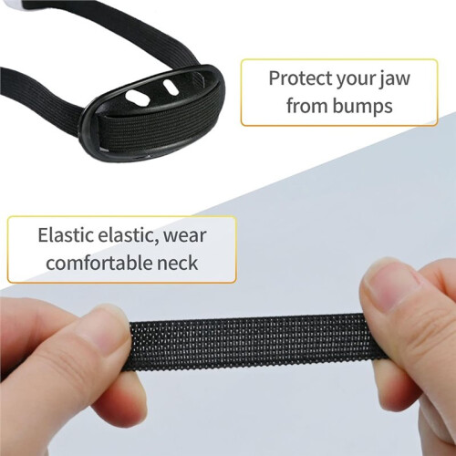 Universal Helmet Chin Strap, Black Elastic Chin Strap and Multi-Point Adjustable Chin Cup 4pcs 1