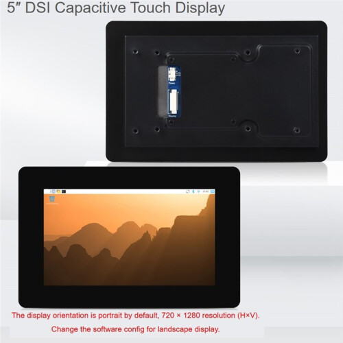 5inch  Capacitive Touch Display, 720x1280 Pixels, IPS Panel, 5-Point Touch for Raspberry Pi ESP32-P4 RK3506 RK3576 1