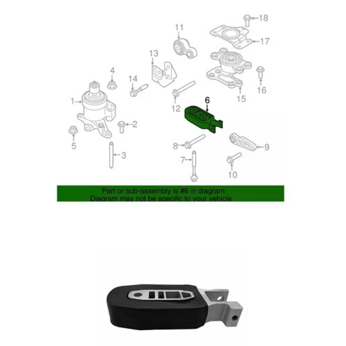 Left Lower Engine Torque Strut Mount Bracket DP5Z-6068H for    MKX MKZ Engine Torque Strut 1