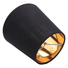 Black Lamp Shades with Gold Lining Clip Light Shades Candle Chandelier Lampshades, Set of 6