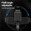 7-In-1 Retractable Car Charger with Digital Voltmeter USB+PD Port Fast Charging Cable 3 Type C 5
