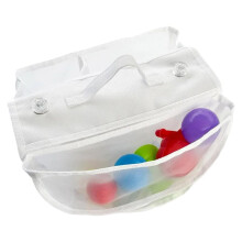 Bathroom Toy Storage Net with Double Deck Design Secure Suction Cups for Shower Organization Suction Toy Storage Bag