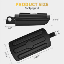 Motorcycle Foot Pegs, 10mm Highway Passenger Footpegs for  Davidson Touring Street Glide Softail Dyna Sportster