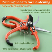 Steel Garden Pruning Shears Effortless Branch Cutter for Trees Flowers Shrubs Professional Gardening Tools