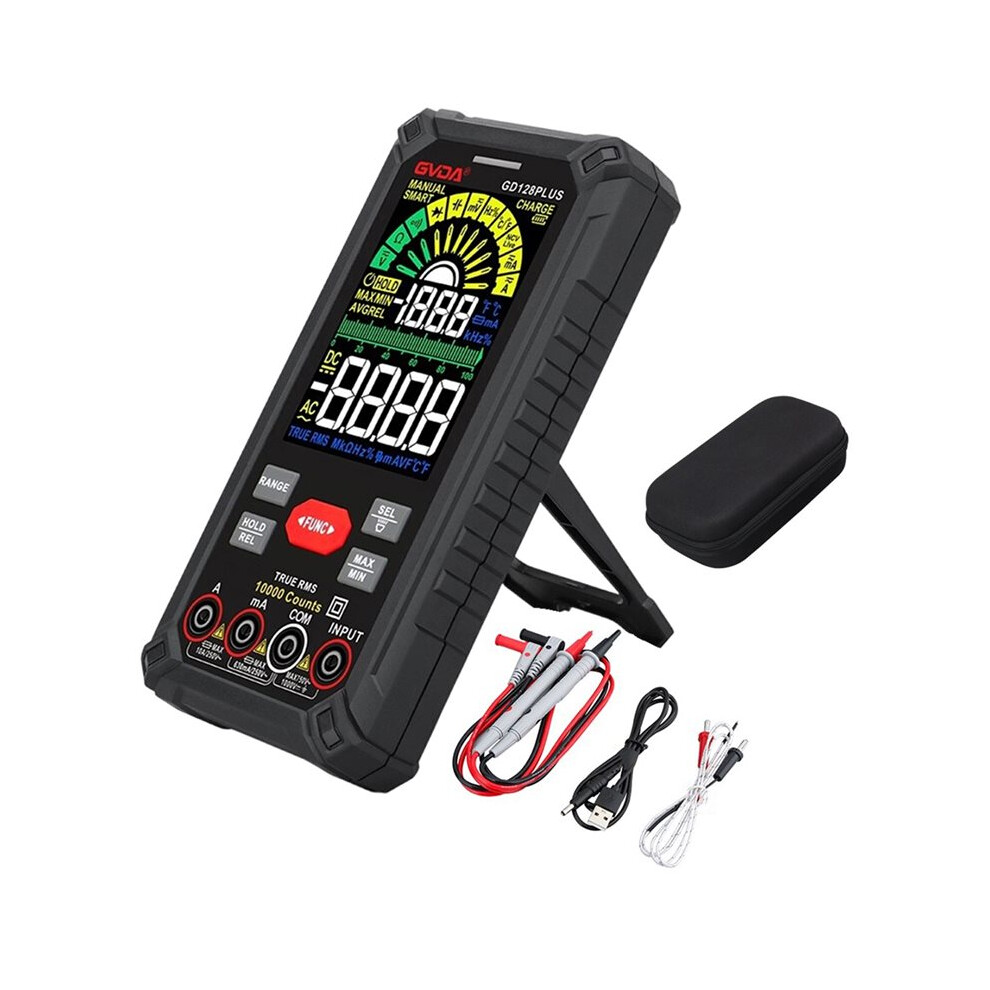 Gvda Rechargeable Digital Multimeter True Rms 9999 Counts 1000V 10 Adc Ac Voltage Current Multimetro 4711614819334