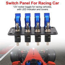 4 in 1 Racing Car 20A 12V Panel with LED Indicator and Push Button Car Vehicles Light Toggle