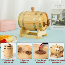 1.5L Vintage Oak Wine for Whiskey & Beer Brewing, Home Bar Decoration