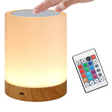 Luminária de Mesa LED Recarregável e com Intensidade Ajustável, 13 Cores, USB-C, Portátil para Quarto e Uso Externo