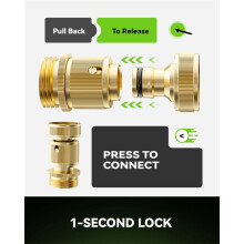 Garden Hose Quick Connectors,Duty Solid Brass 3/4 Inch GHT, Universal Leak-Proof Fittings for Water Hose Connection