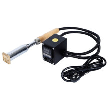 300W Digital Display Handheld Stamping Machine with Wood Handle Soldering Iron for Leather Cake Wood &Packaging Logo EU