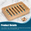 2PCS Bamboo Soap Dish Set, Self-Draining Design, Ideal for Shower, Bathroom, Kitchen Use 4