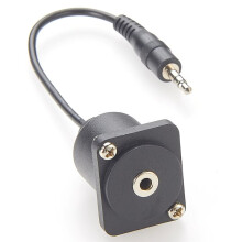 Cavo di Prolunga Convertitore TRS da 3,5 mm Tipo D, Cavo Accoppiatore per Montaggio A Pannello con Flangia Passante Stereo da 3,5 mm Maschio A Femmina