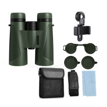 Binoculars 12x42 Compact Bird Watching Binocular BAK4 Prism Waterproof HD Binocular for Travel Stargazing Green