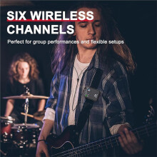 Wireless in-Ear Monitor System 2.4Ghz Wireless IEM System Transmitter Receiver for Music Studio Live Broadcast Stage