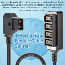 Male D-Tap B Type Power Dtap Tap To 4 Female P-Tap Ptap Hub Adapter Electric Splitter For Photography Power Accessories