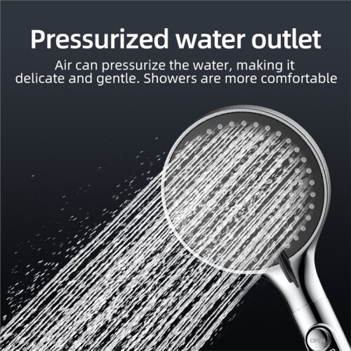1pc Digital Temperature Display Handheld LED Shower  Water Powered Without Battery Bathroom Accessories 3 Speed 2