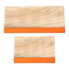 Lot de 2 Raclettes de Sérigraphie de 2 Tailles Différentes, Raclettes à Encre en Bois de Dureté 75 Shore A pour la Sérigraphie, 9,4 et 5,9 Pouces