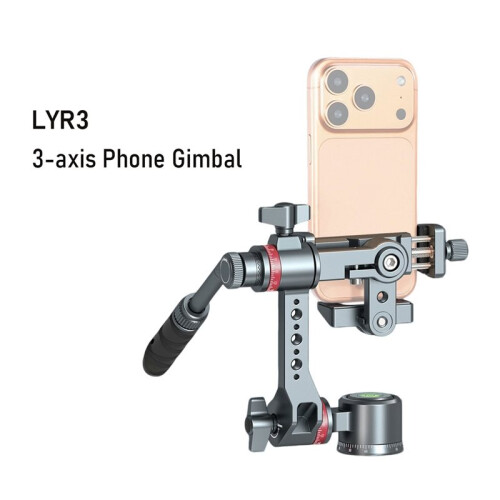 3-Axis Universal Phone Gimbal, Tilt Adjustable 360 Rotation Stabilizer for Phone Android Mobile, Live Streaming Vlog 1