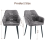 AINPECCA 2PCS Dining Chairs Pad Seat Faux Suede Dark Grey 6