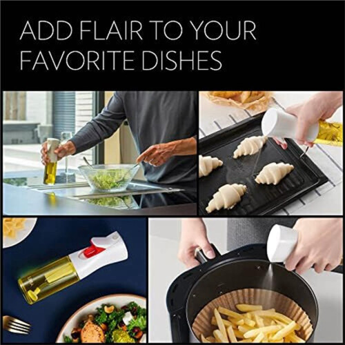 Advanced Oil Sprayer: Continuous  with Portion Control for Cooking, Salads, BBQs - Glass Bottle 2