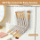 2 Pack Wall Mount Makeup Organizer, 16-Slot Holder for Eyeliners, Lip Liners, Brushes 6
