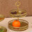Double-Layer Storage Rack, Metal Tiered Tray for Fruit, Dessert, Snack, Large Capacity Sturdy Iron Material 3